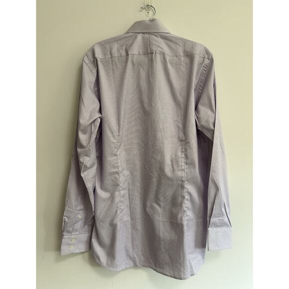 Hawes & Curtis Mens ST James Slim Fit Poplin Stripe Button Up Shirt Size 15.5-36 - Picture 4 of 9